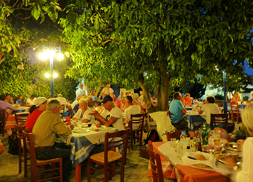 Restaurant Esperides in Pythagorion on Samos in Greece. 