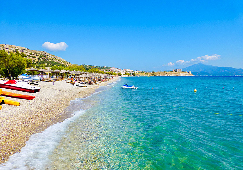 Potokaki beach near Pythagorion on Samos in Greece.