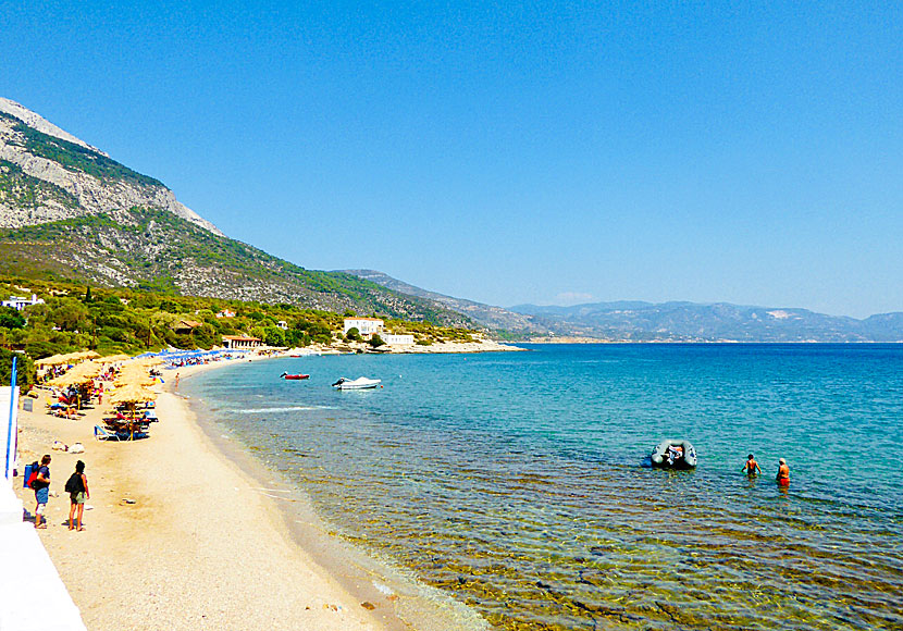 Limnionas beach on Samos.