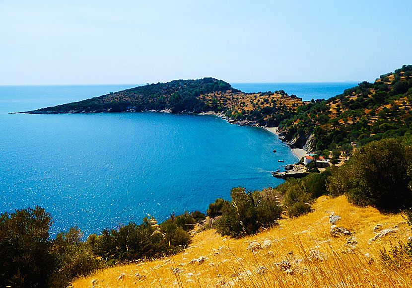 Nice beaches near Taverna at the end of the world north of Limnionas in Samos.