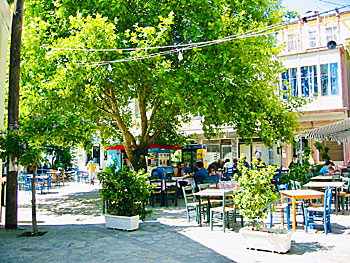 The villages of Chora and Mytilini on Samos.