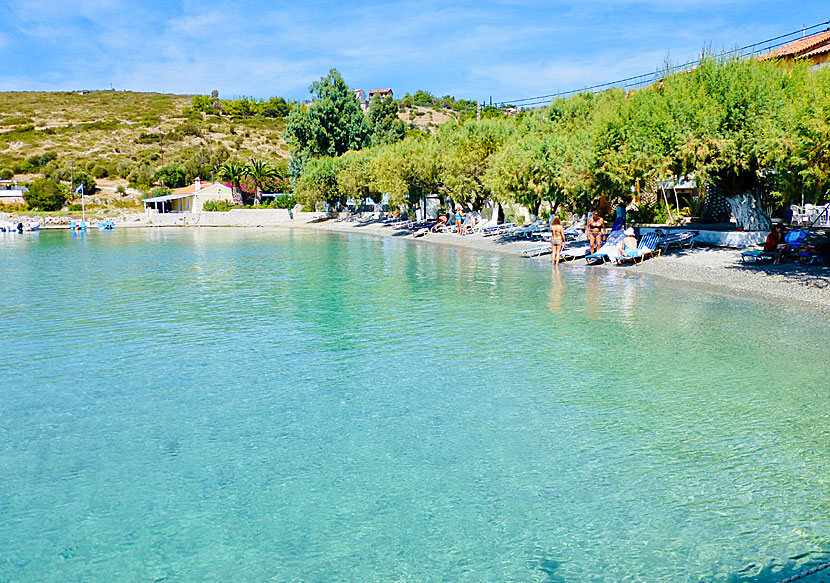 The best beaches in Samos. Posidonio beach.