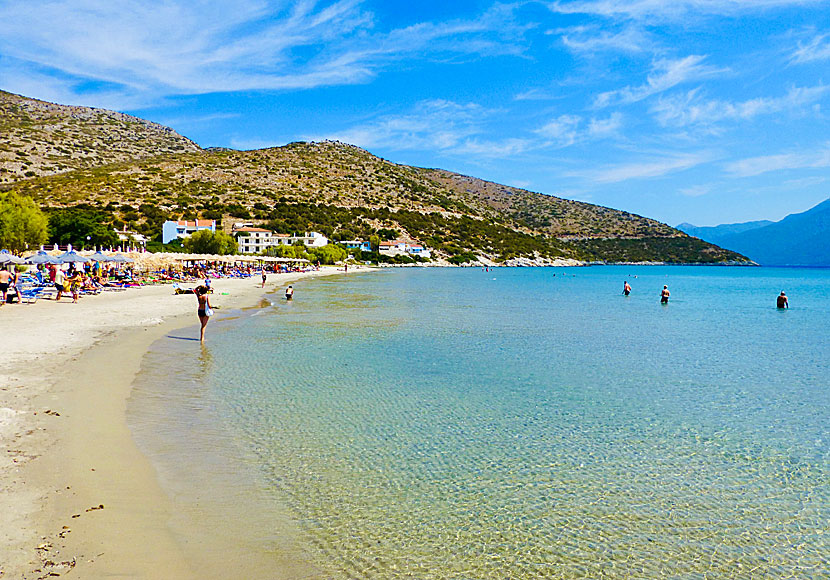 The best beaches in Samos. Psili Ammos 1 beach.