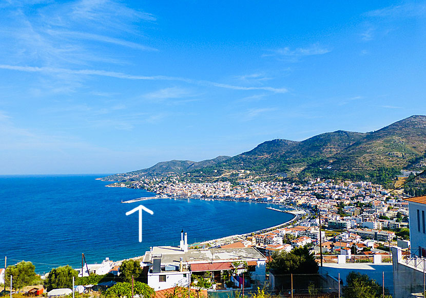 The port of Vathy, Samos town.