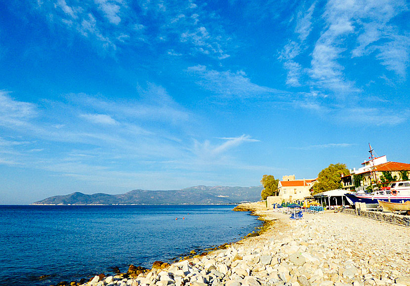 The best beaches in Samos. Tarsanas beach.