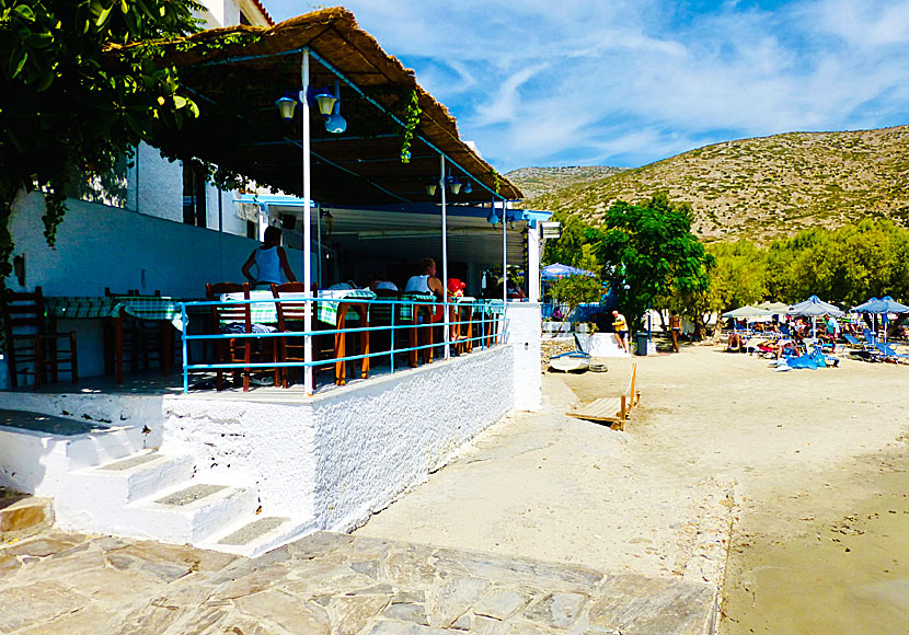 Taverna Psili Ammos is located on the beach of the same name and serves very good Greek food.