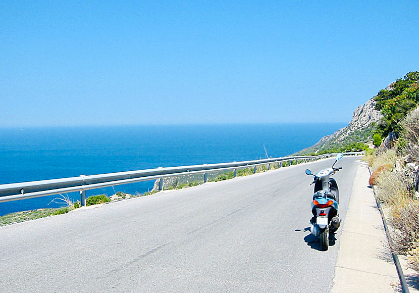 The road to the village of Drakei on Samos.