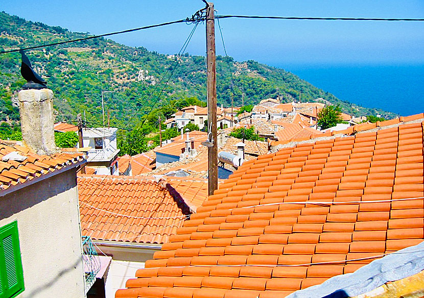 The nice mountain village of Manolates on Samos in Greece.