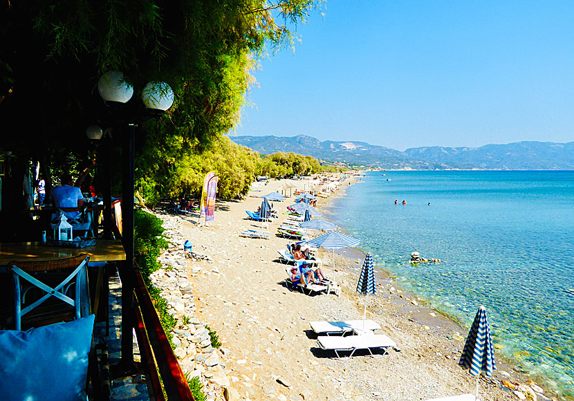 The beach in Votsalakia. Samos.