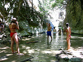 The waterfall in Potami on Samos.