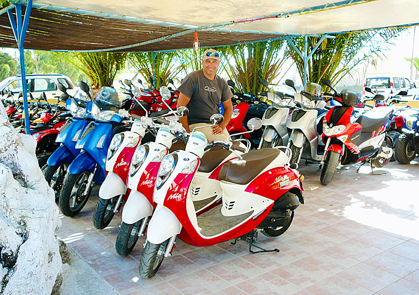 The car and moped rental company Markos at Motomania in Perissa is the best rental company in Santorini.