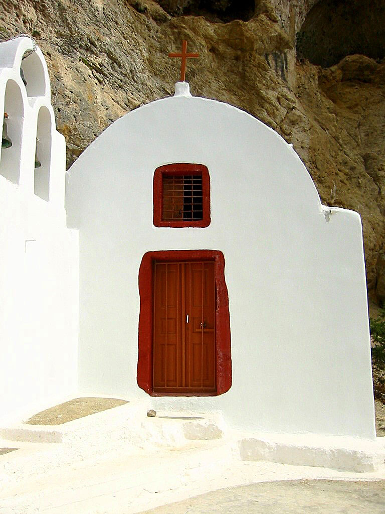 Panagia Katefiani church in Perissa on Santorini.