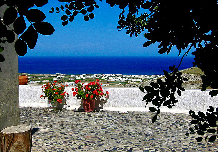 The village of Meso Gonia is located above Kamari on Santorini.
