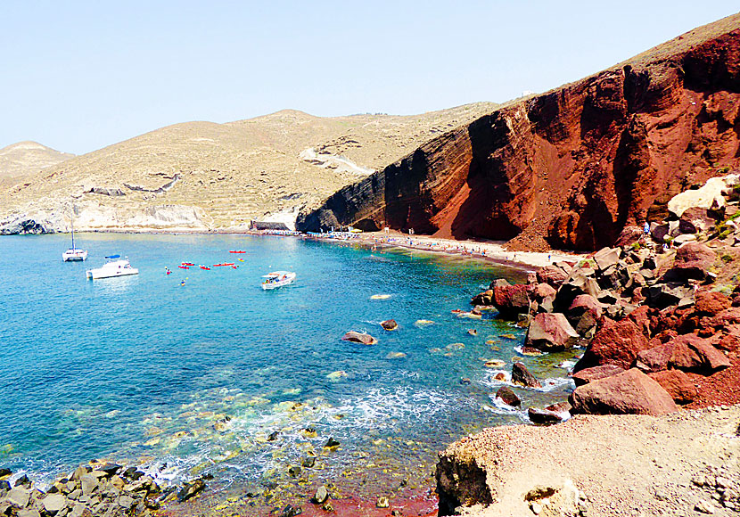 Red beach near Akrotiri on Santorini.