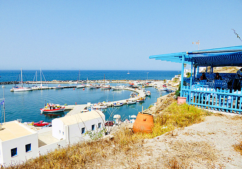 The port and marina in Vlychada.  Santorini.