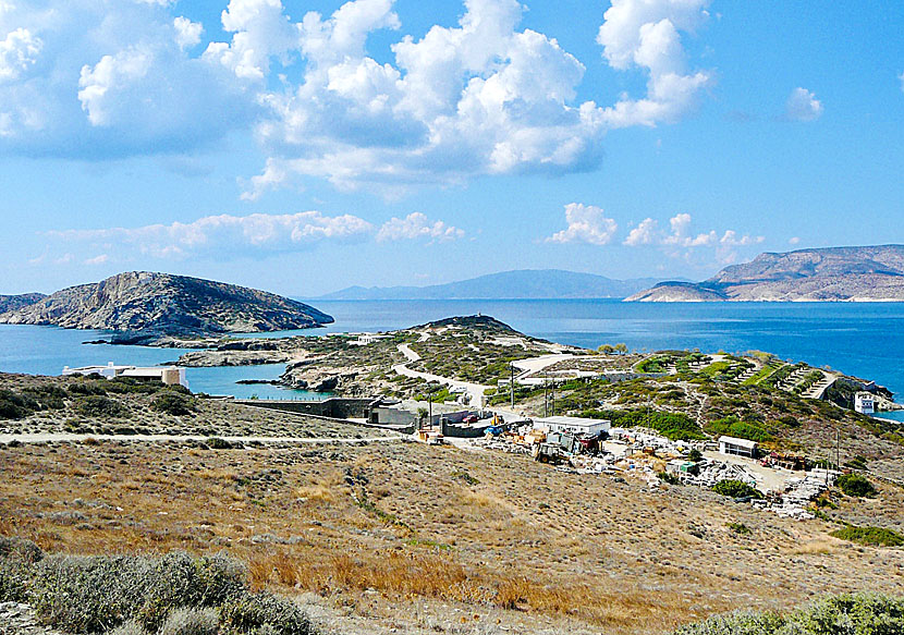 The private peninsula of Schinoussa where smuggled stolen antiquities were found.
