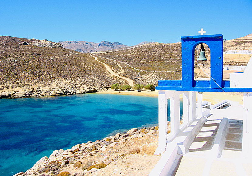 Agios Sostis beach on Serifos is named after the church you see in the picture.