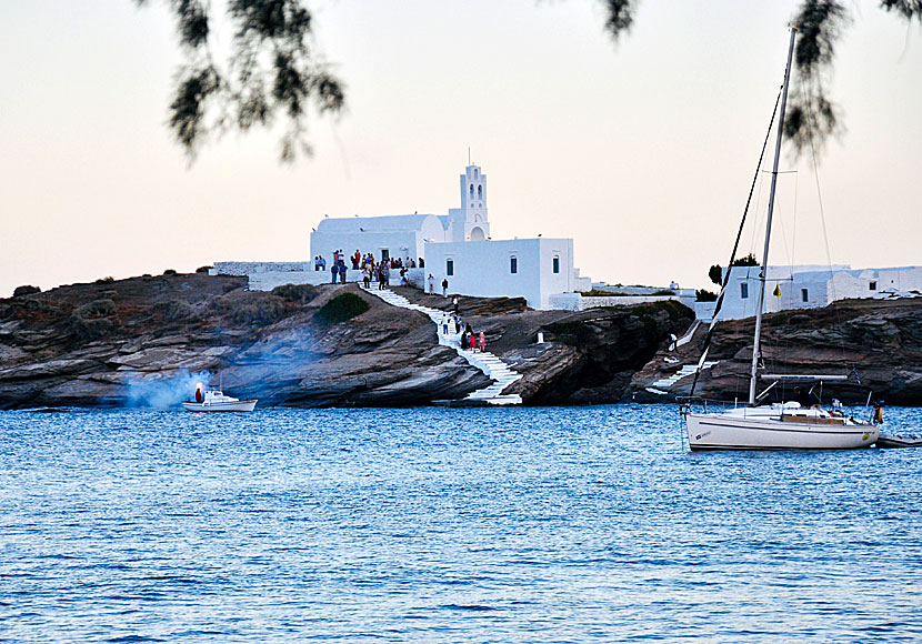 Weddings at the Monastery of Chrisopigi on Sifnos in Greece.
