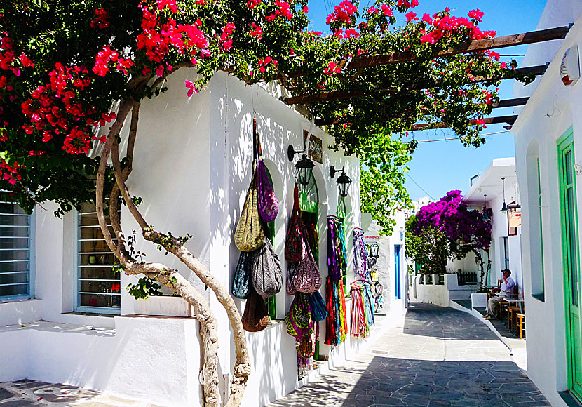 The main street of Apollonia in Sifnos.