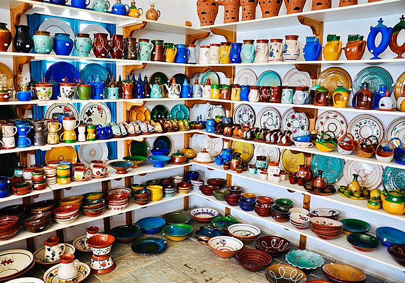 Pottery shop in Kamares. Sifnos.