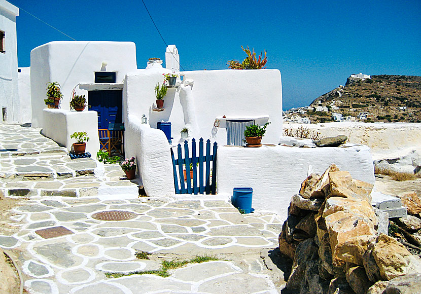 The nice village of Chorio on Sikinos in the Cyclades.