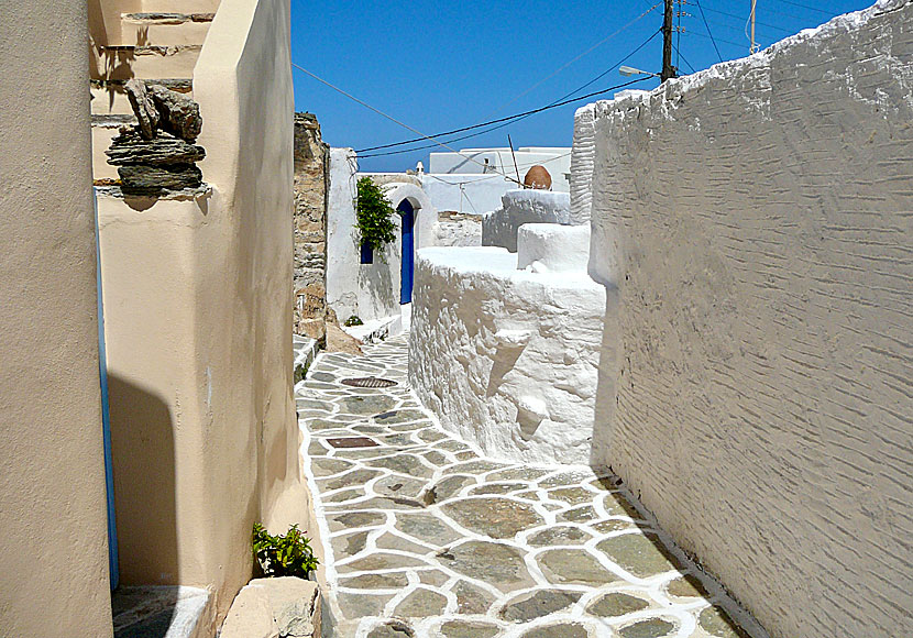The village of Chorio on Sikinos in Greece.
