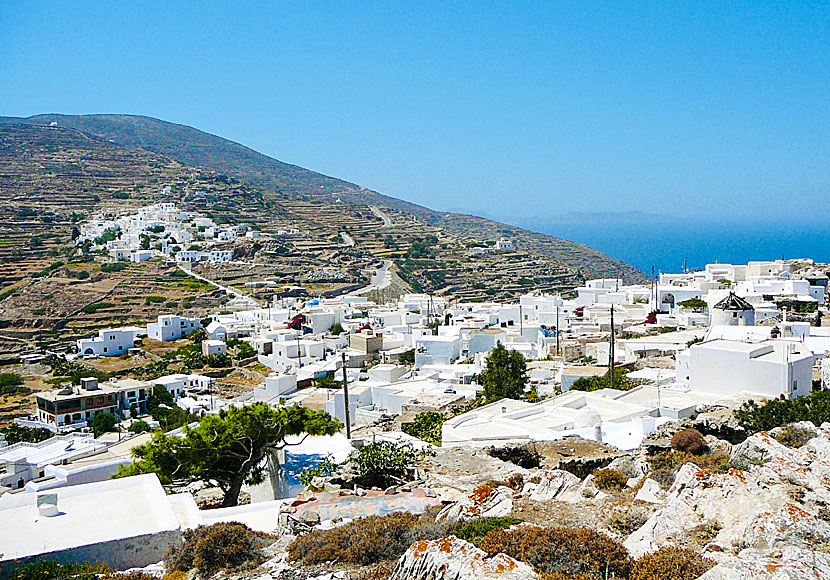 The village of Chorio seen from the village of Kastro on Sikinos.