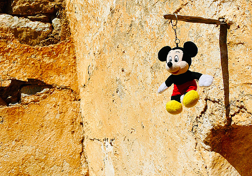Mickey Mouse on the island of Sikinos in Greece.