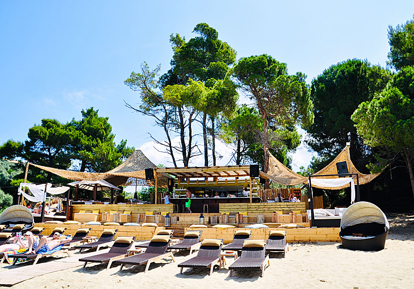 Beach bar at Banana beach in Skiathos.