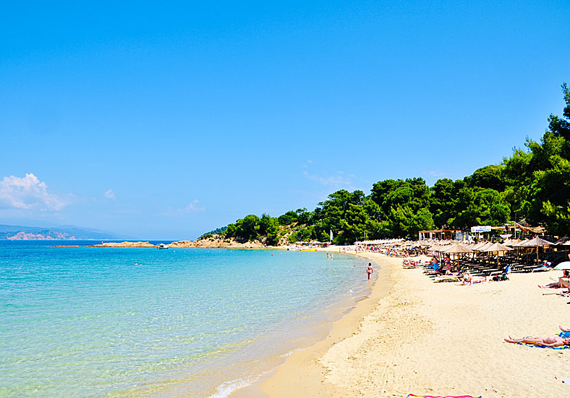 Banana beach on Skiathos in Greece.