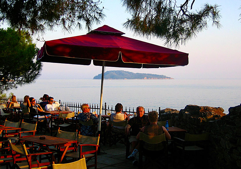 Café Bourtzi in Skiathos town.