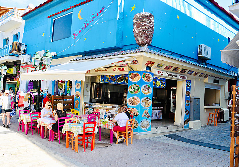 If you like gyros, you have many good places to choose from in Skiathos town.