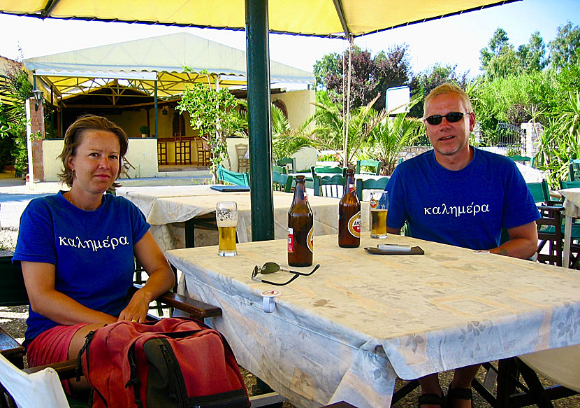 We like to sit at Mylos Taverna and watch planes land and take off.