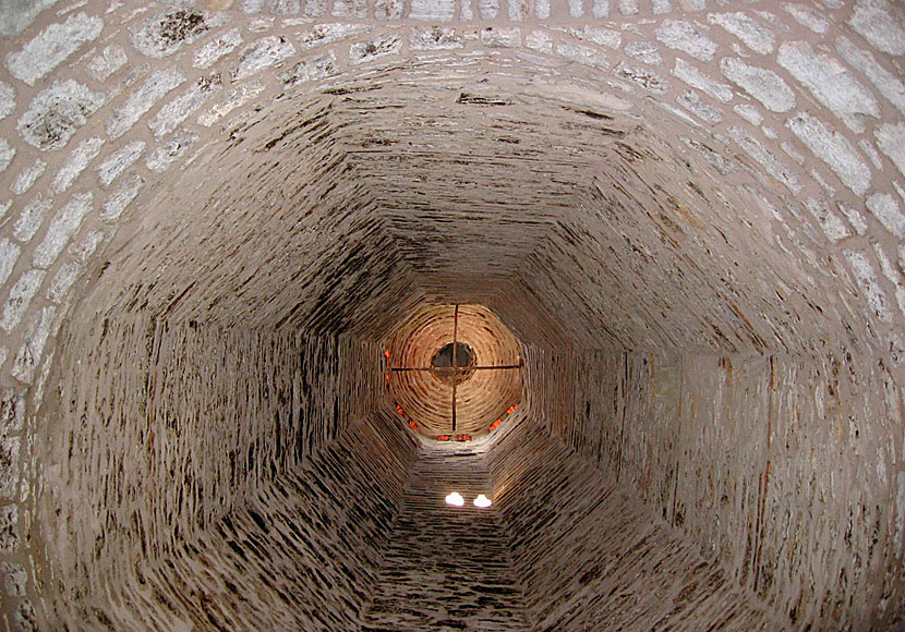 Walls, chimneys and caves on Skiathos in the Sporades.