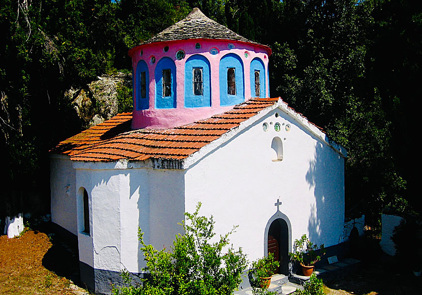 Panagia Kechria church on Skiathos looks like a Greek princess cake.