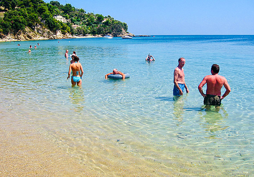 If you like snorkeling, you must go to the beaches of Skiathos.