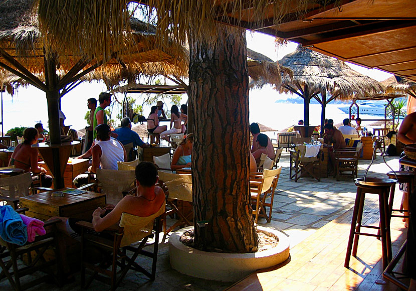 Vromolimnos beach bar in Skiathos.