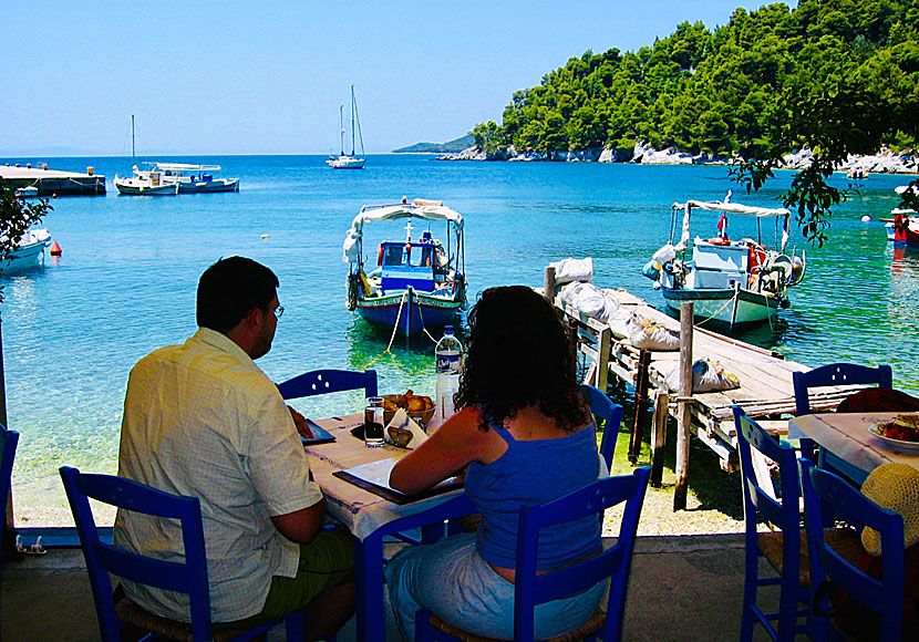 Korali Seafood Restaurant in Agnontas on Skopelos.
