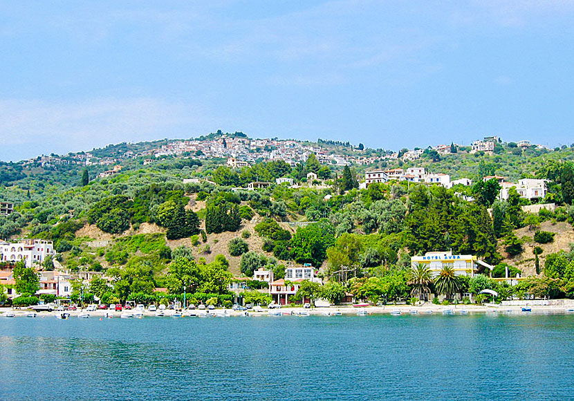 Glossa is located about 2 kilometers above Loutraki.