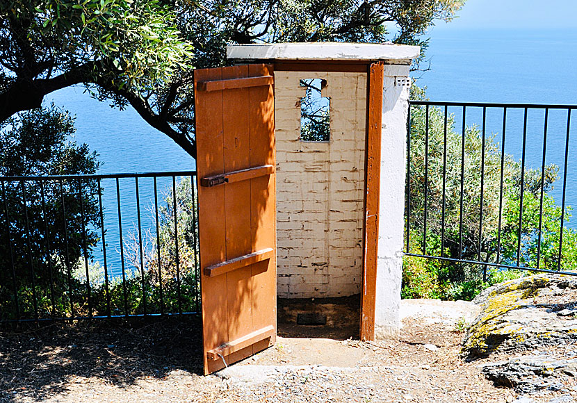 The monks' toilet outside Agios Ioannis church.