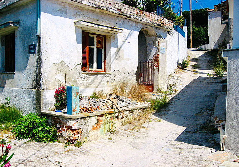 The old village of Klima was partially destroyed in the 1965 earthquake.