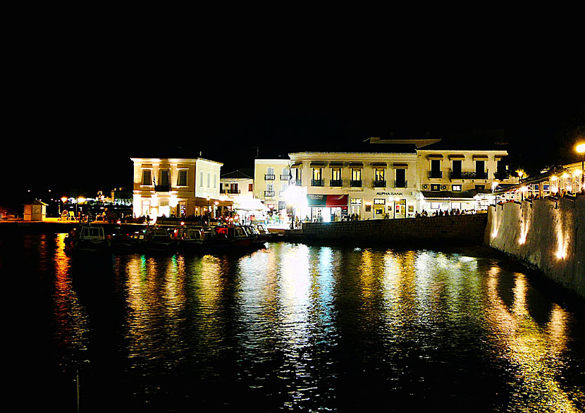 Taxi boats in the port of Spetses.