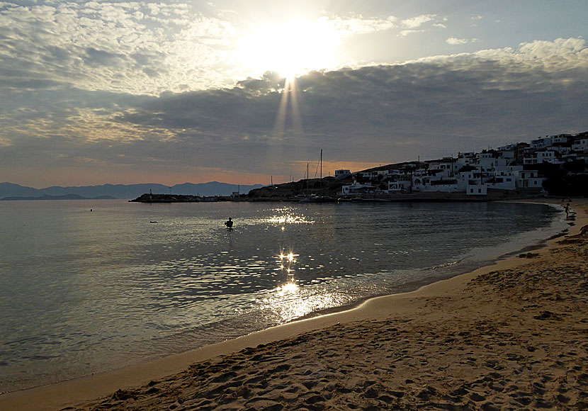 The sunset in Stavros on Donoussa.