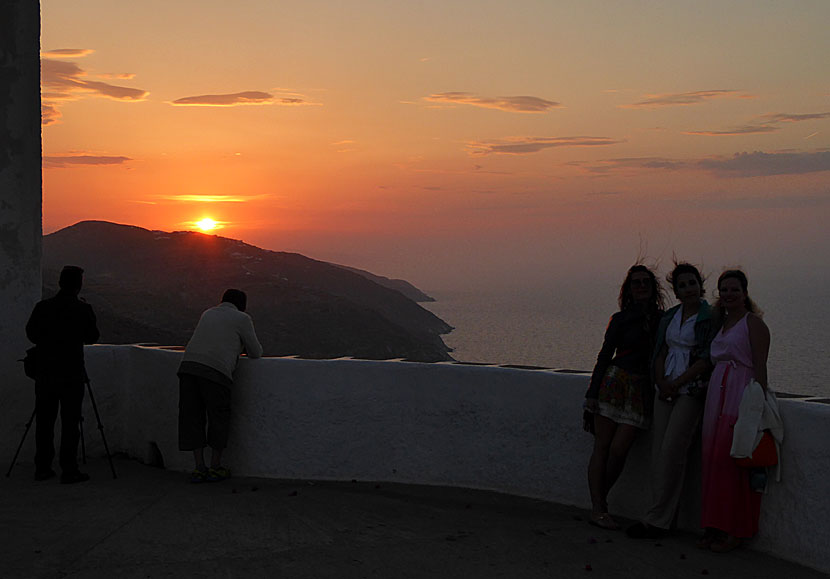 The sunset in Chora on Folegandros.