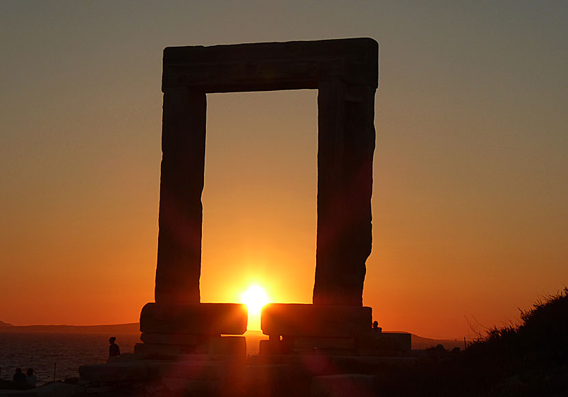 The sunset in Chora on Naxos.