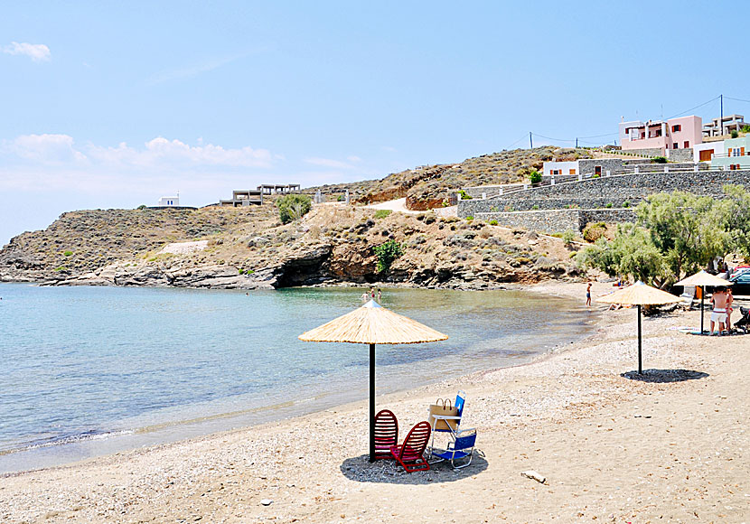 Abela beach close to Megas Gialos in Syros.