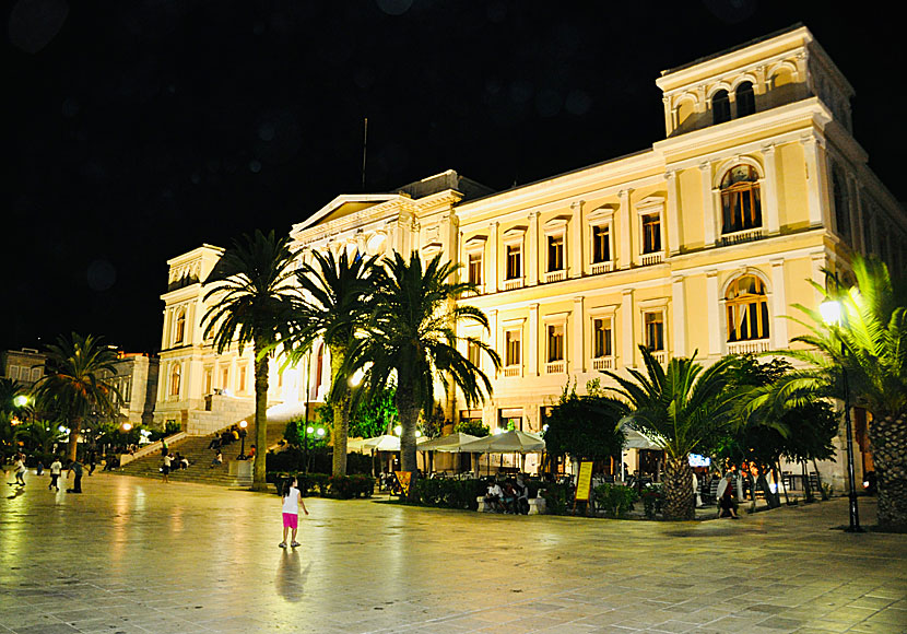 Town Hall at Miaouli Square in Ermoupolis in Syros.