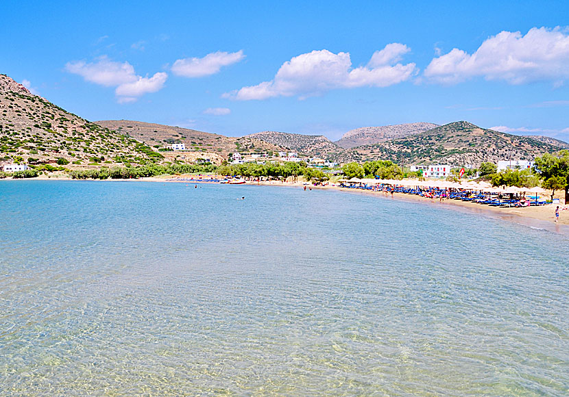 The best beaches on Syros. Galissas beach.