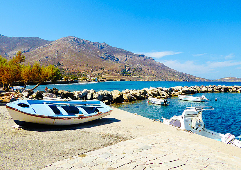 The port of Agios Antonios on Tilos.