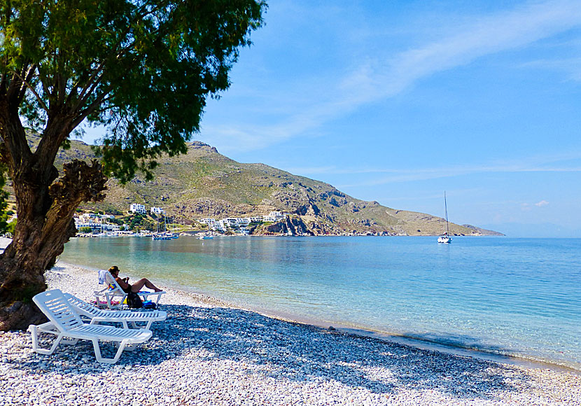 Livadia beach on the island of Tilos in Greece.